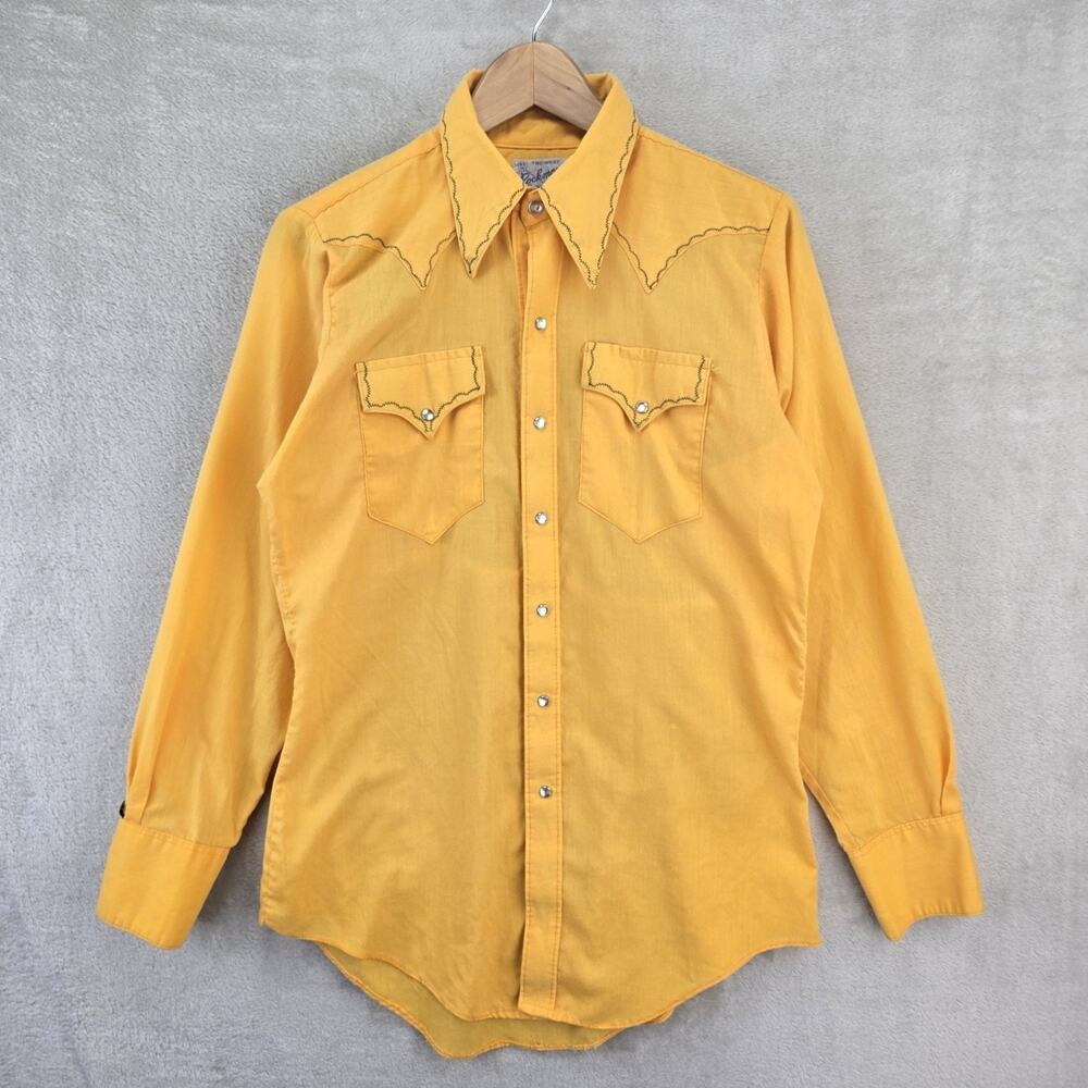 Vintage Rockmount Ranch Wear Western Pearl Snap Shirt Small Embroidered Yoke